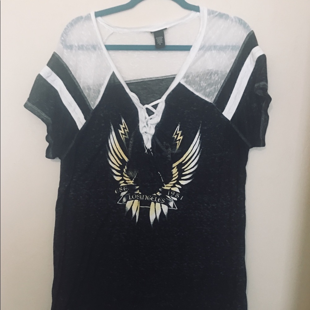 Torrid Black Lattice Classic Fit T-shirt